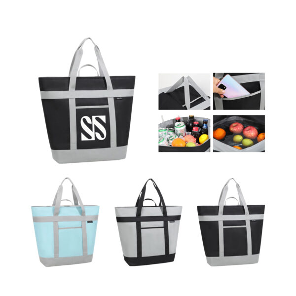 600D Oxford Fabric Insulated Cooler Tote Bag