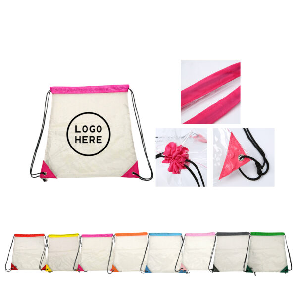 Waterproof Clear PVC Drawstring Backpack