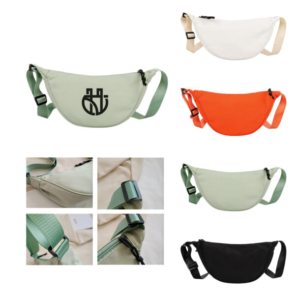 Nylon Semi-Circular Crossbody Bag