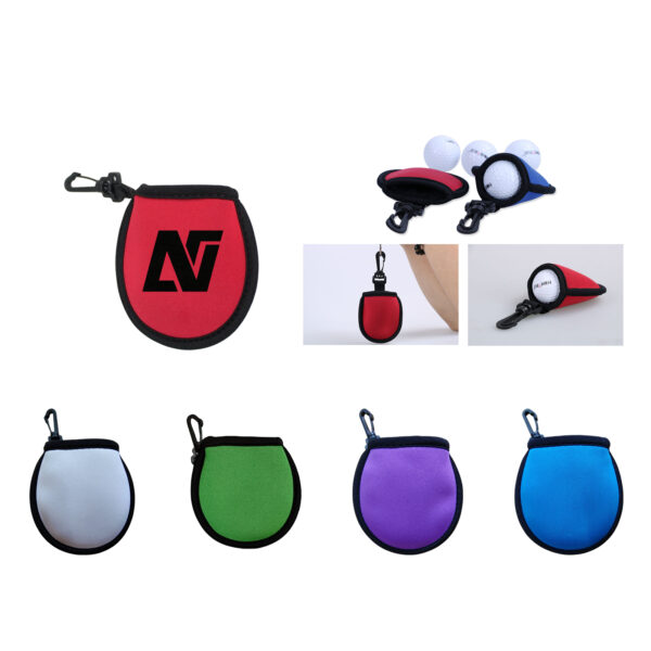 Neoprene Flannel Interior Golf Ball Bag