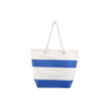 Striped Canvas Tote Bag with 22" Decorative Rope Handles