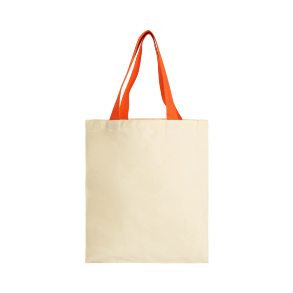 Cotton Canvas Tote Bag with 22" Webbed Handles for Shopping or Traveling