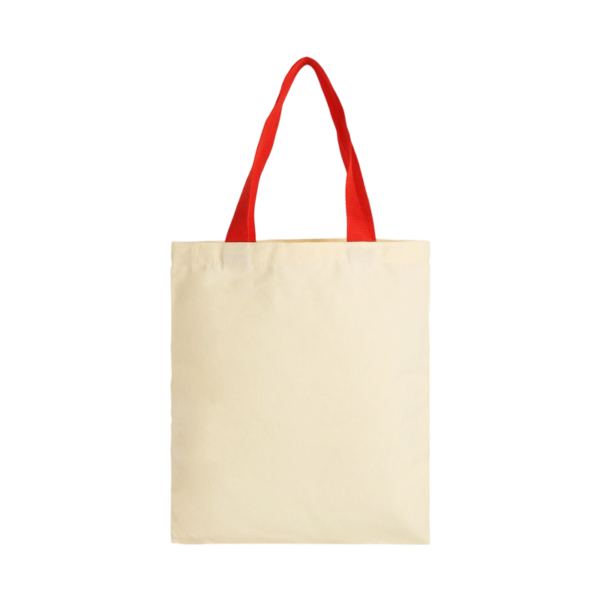 Cotton Canvas Tote Bag with 22" Webbed Handles for Shopping or Traveling