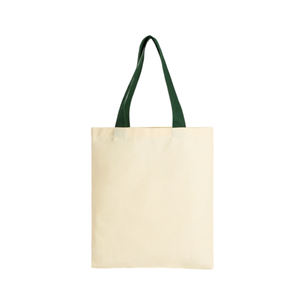 Cotton Canvas Tote Bag with 22" Webbed Handles for Shopping or Traveling