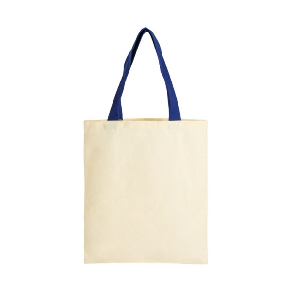 Cotton Canvas Tote Bag with 22" Webbed Handles for Shopping or Traveling