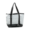 Clear PVC Shopping Tote Bag with 600D Trim, Zipper Top, and Front Pocket