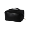 Waterproof PU Leather Cosmetic Bag with Multiple Pockets and Two-Way Zippers