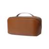 Waterproof PU Leather Cosmetic Bag with Multiple Pockets and Two-Way Zippers