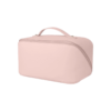 Waterproof PU Leather Cosmetic Bag with Multiple Pockets and Two-Way Zippers