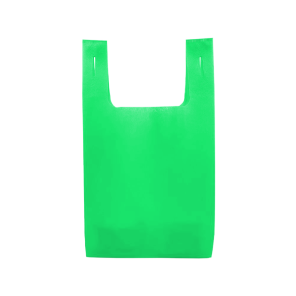 Non-Woven Polypropylene T-Shirt Style Grocery Bag with Open Main Pocket