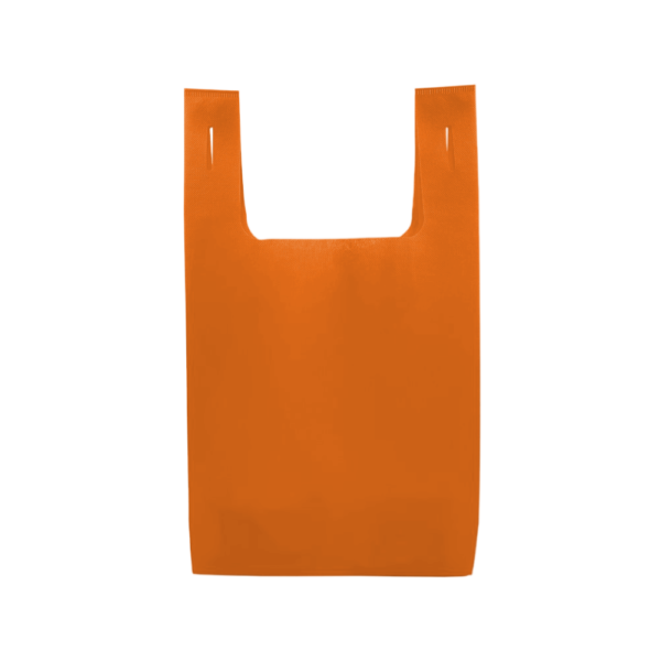 Non-Woven Polypropylene T-Shirt Style Grocery Bag with Open Main Pocket