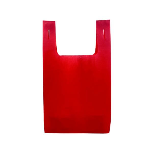 Non-Woven Polypropylene T-Shirt Style Grocery Bag with Open Main Pocket