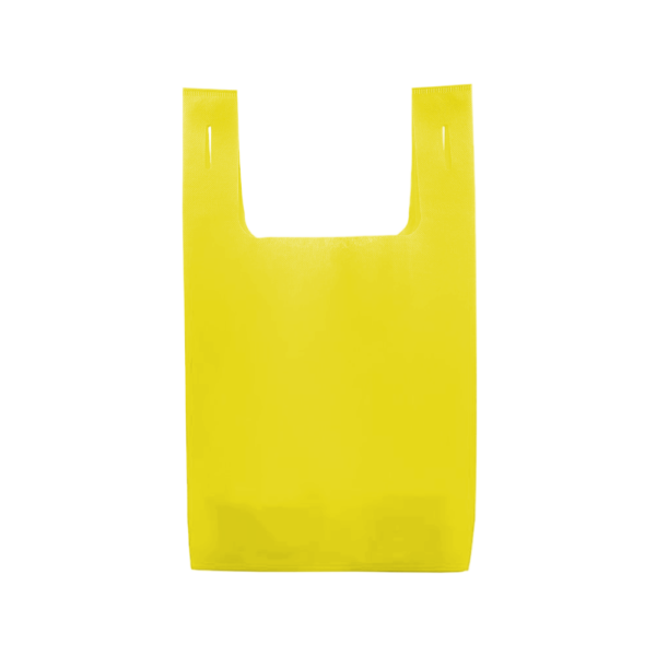 Non-Woven Polypropylene T-Shirt Style Grocery Bag with Open Main Pocket