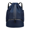 Oxford Fabric Drawstring Backpack with Waterproof Pocket and Shoe Compartment