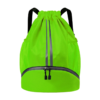 Oxford Fabric Drawstring Backpack with Waterproof Pocket and Shoe Compartment
