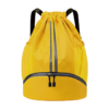 Oxford Fabric Drawstring Backpack with Waterproof Pocket and Shoe Compartment