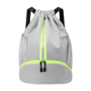Oxford Fabric Drawstring Backpack with Waterproof Pocket and Shoe Compartment