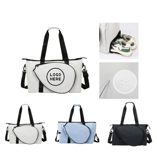 SPL42 Nylon Pickleball Bag with Paddle Pocket and Multiple Compartments
