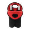 Premium Neoprene Dual-Bottle Wine Bag with Two Separate Sleeves and Non-Slip Bottom