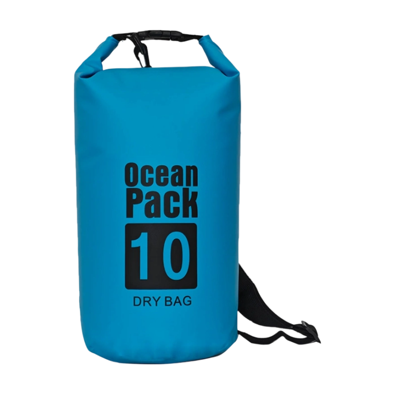 10-Liter Waterproof PVC Roll-Top Bag with Adjustable Cross-Body Strap - Image 2