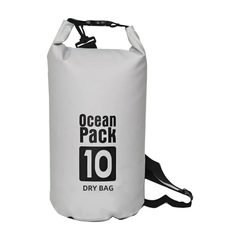 10-Liter Waterproof PVC Roll-Top Bag with Adjustable Cross-Body Strap - Image 3