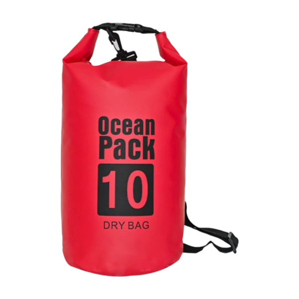 10-Liter Waterproof PVC Roll-Top Bag with Adjustable Cross-Body Strap