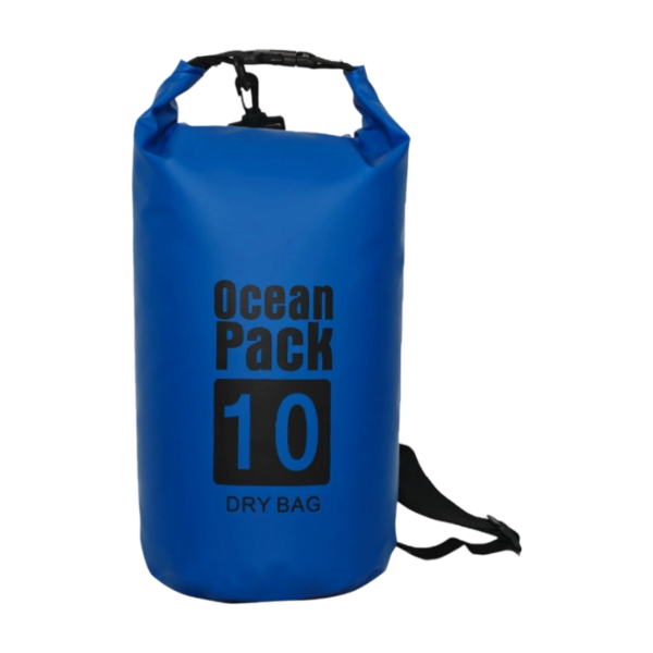 10-Liter Waterproof PVC Roll-Top Bag with Adjustable Cross-Body Strap