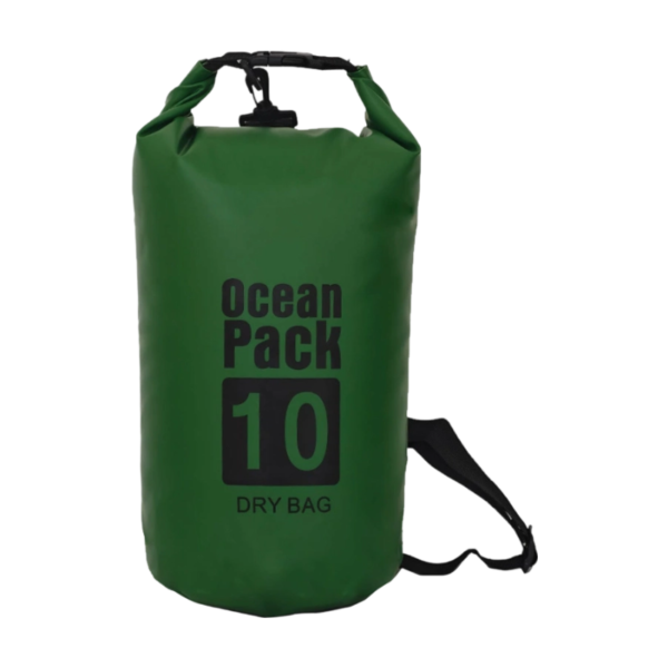 10-Liter Waterproof PVC Roll-Top Bag with Adjustable Cross-Body Strap