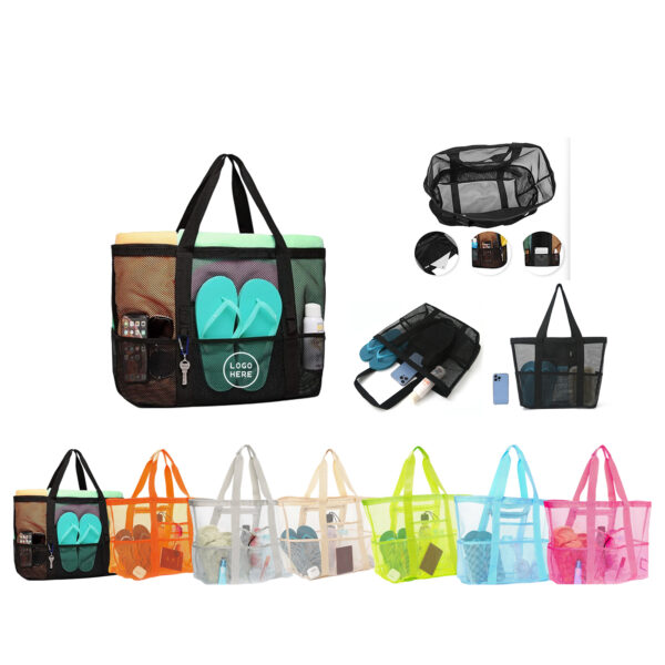 Durable Polyester Mesh Beach Tote Bag