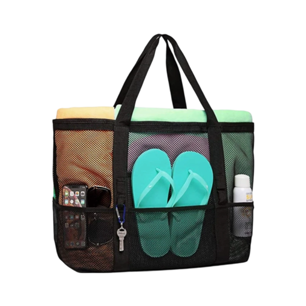 Durable Polyester Mesh Beach Tote Bag