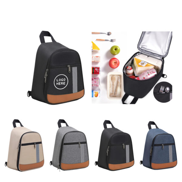 SPL50 300D Cation Fabric Sling Cooler Bag with Detachable Strap and Reflective Stripe