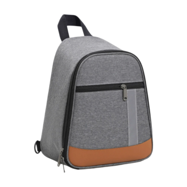 300D Cation Fabric Sling Cooler Bag with Detachable Strap and Reflective Stripe