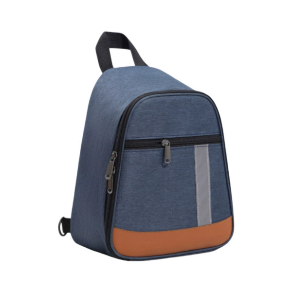 300D Cation Fabric Sling Cooler Bag with Detachable Strap and Reflective Stripe