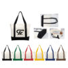 Two-Tone Cotton Canvas Boat Tote Bag