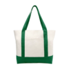 Two-Tone Cotton Canvas Boat Tote Bag