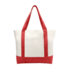 Two-Tone Cotton Canvas Boat Tote Bag
