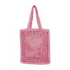 Handwoven Straw and Mesh Crochet Beach Tote