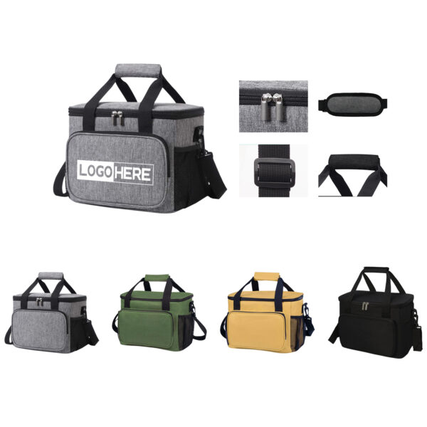 SPL107 600D Oxford Insulated Lunch Bag with Mesh Pockets