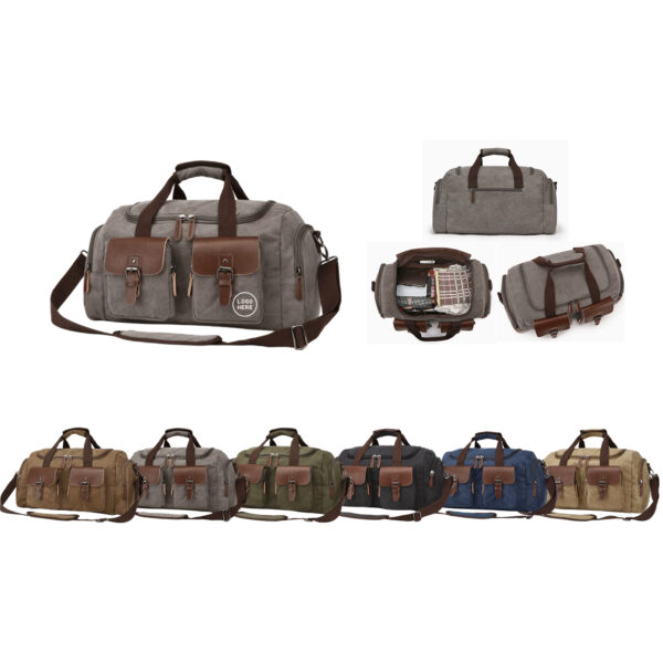 SPL108 Canvas Shoulder Tote with Waterproof Crossbody Design