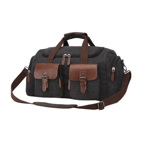 Canvas Shoulder Tote with Waterproof Crossbody Design