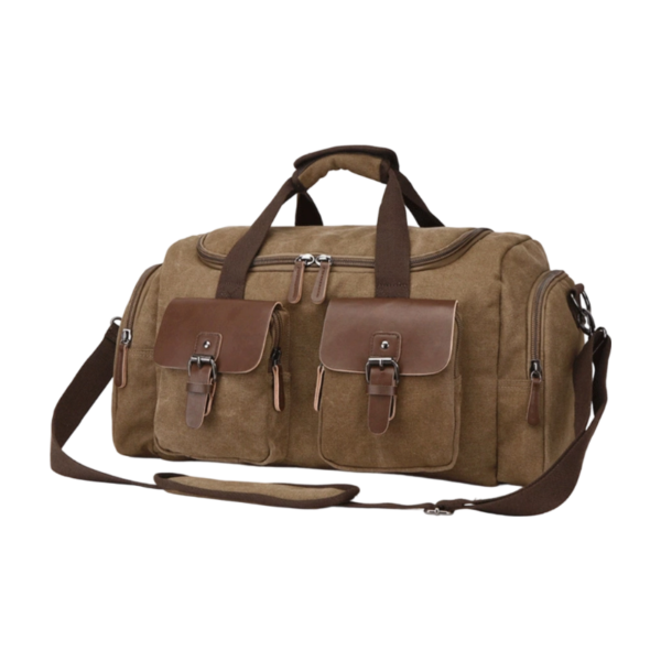 Canvas Shoulder Tote with Waterproof Crossbody Design