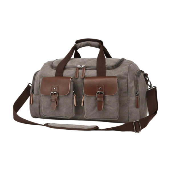 Canvas Shoulder Tote with Waterproof Crossbody Design