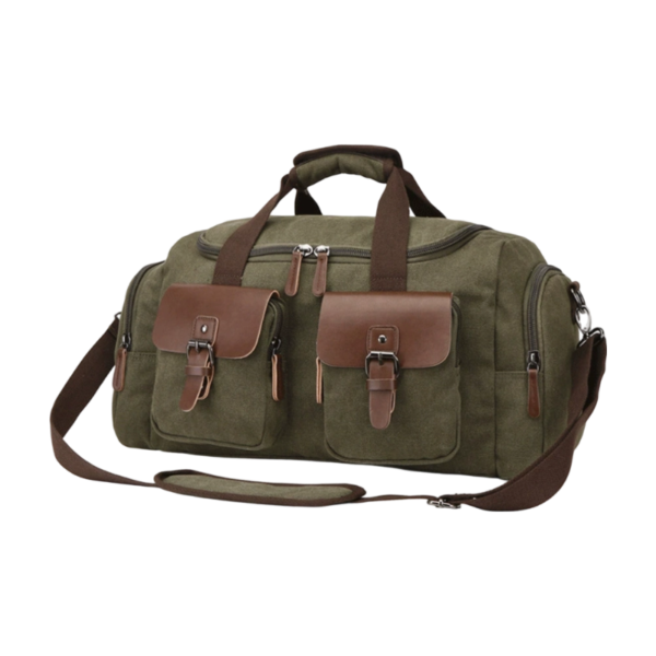 Canvas Shoulder Tote with Waterproof Crossbody Design