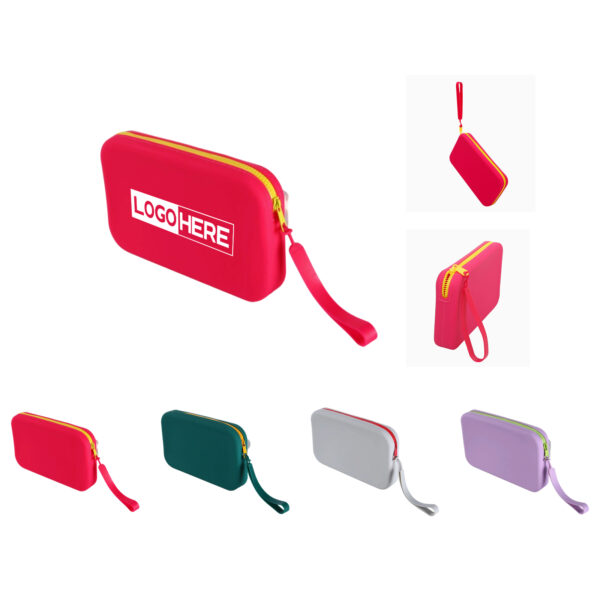 SPL112 Sleek Candy Color Silicone Zipper Handbag