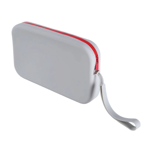 Sleek Candy Color Silicone Zipper Handbag
