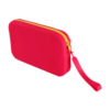 Sleek Candy Color Silicone Zipper Handbag