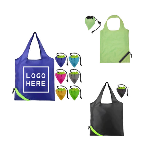 SPL120 RPET Folding Reusable Tote Bag with Strawberry Design