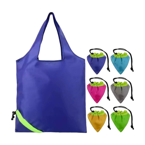 RPET Folding Reusable Tote Bag with Strawberry Design