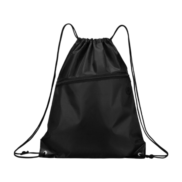 Nylon Sports Canvas Drawstring Backpack with Headphone Hole