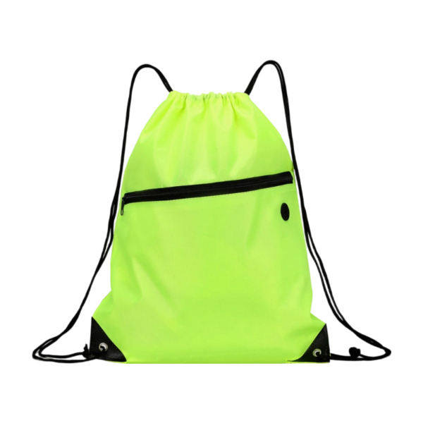 Nylon Sports Canvas Drawstring Backpack with Headphone Hole